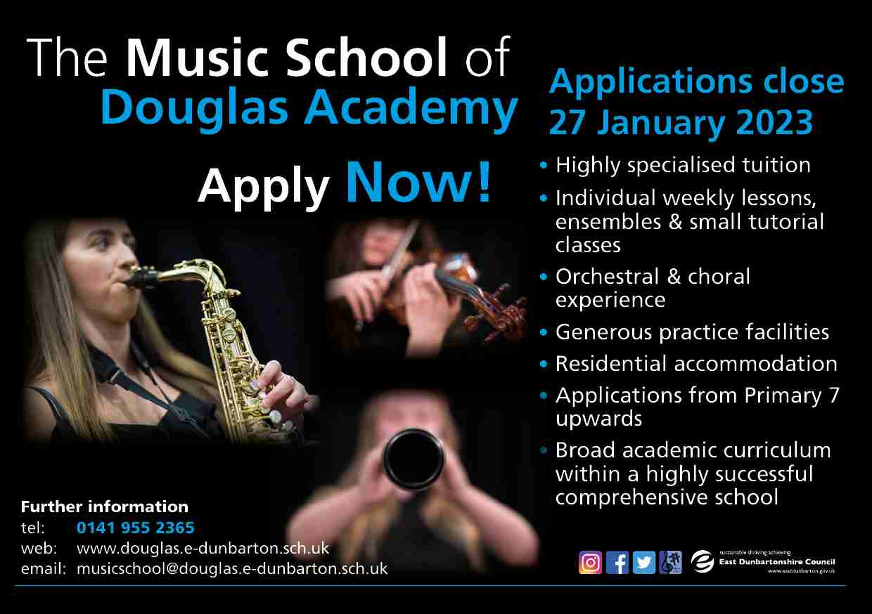 Apply now for Music School of Douglas Academy